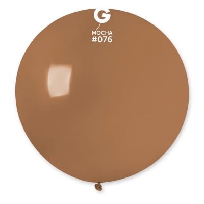 Голям кръгъл млечно кафяв балон мока MOCHA 80 см G30/76