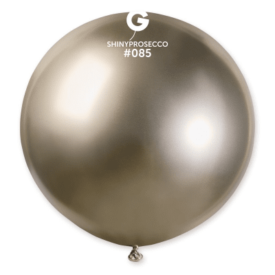 Кръгъл балон хром шампанско просеко Shiny Prosecco Gemar 80 см GB30/85, 1 брой