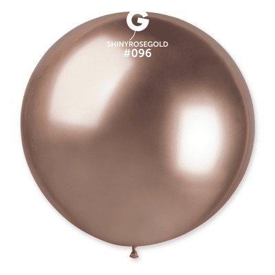 Кръгъл балон хром розово злато Gemar 80 см GB30/96, 1 брой