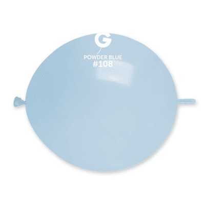 Балони линк син макарон, синя пудра Powder blue GL13/108 33 см, Gemar, пакет 100 броя