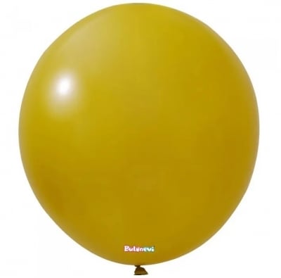 Кръгъл балон горчица, пастел Mustard Balonevi, 45 см, 1 брой