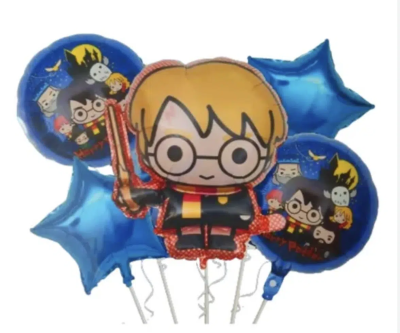 Комплект балони Хари Потър Harry Potter анимиран, 5 броя