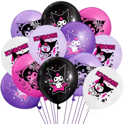 Балони латекс Kuromi Hello Kitty, 10 броя