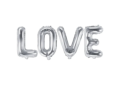 Фолиеви балони сребърни букви LOVE 