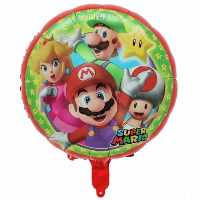Фолиев балон Супер Марио, кръг 45 см