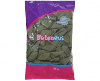Балони зелен мухъл пастел, Moldy green Balonevi, 26 см, пакет 100 броя