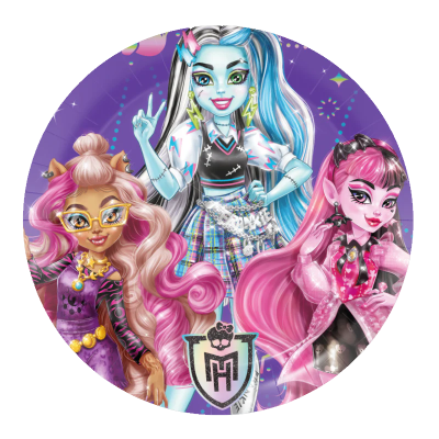 Парти чинии Монстър Хай Monster High, 18 см, 8 броя