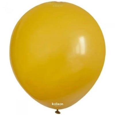 Кръгъл балон горчица пастел, Retro Mustard Kalisan, 30 см, 1 брой