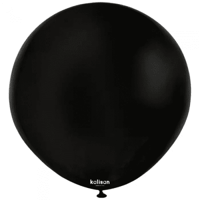 Кръгъл черен балон Standart Black 48 см, Kalisan, 1 брой