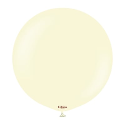 Кръгли балони бледожълт макарон Pale  yellow 48 см, Kalisan, пакет 25 броя