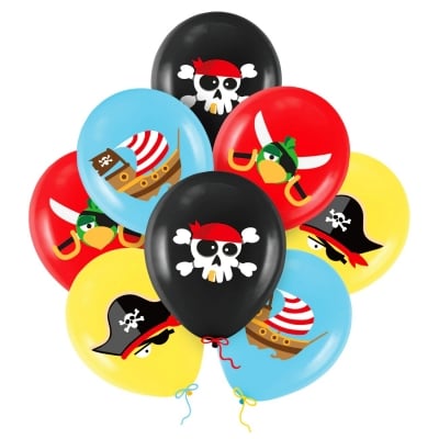 Латексови балони пиратско парти, 8 броя 