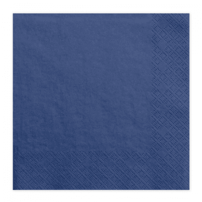 Сини салфетки тъмносини Navy Blue, 20 броя