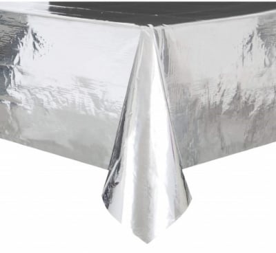 Парти покривка сребърна Сребро металик