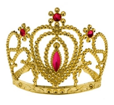 Златиста корона с рубинени камъни