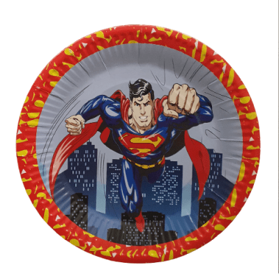 Парти чинийки Супермен 18 см, 10 броя