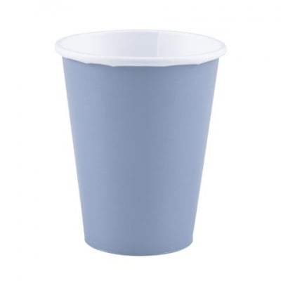 Сини чаши пастелно синьо / светлосини, картон, 8 броя