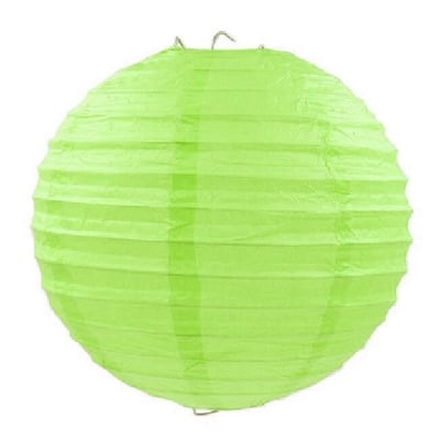 Светлозелена декоративна топка, хартиен фенер, 30 см