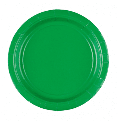 Малки зелени чинийки - картон, 17.1 см