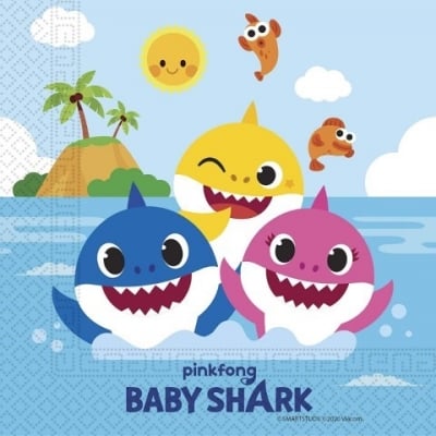Салфетки Бебе Акула Baby Shark, 20 броя