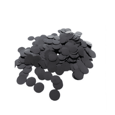 Насипни конфети черни кръгчета фолио 2 см, 15 гр