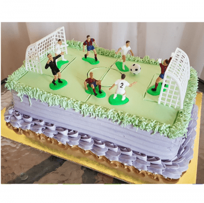 Декорация за торта футбол, с врати и играчи, 9 части