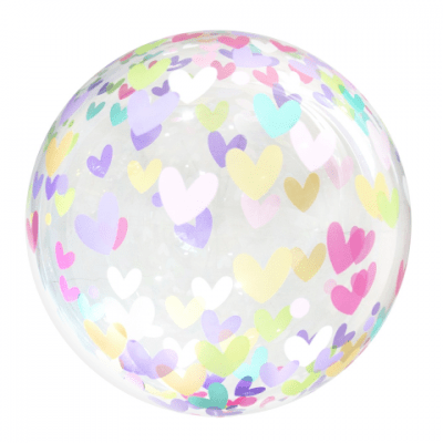 Прозрачен балон сфера на сърчица, tpu