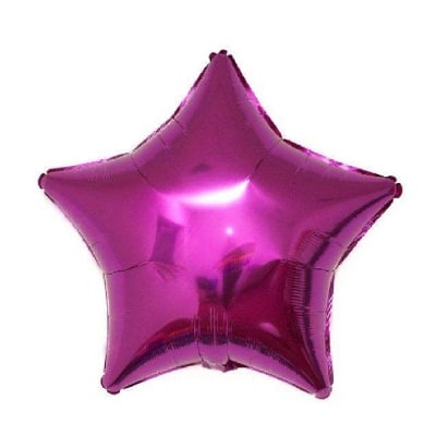 Фолиев балон розова звезда, циклама, 45 см