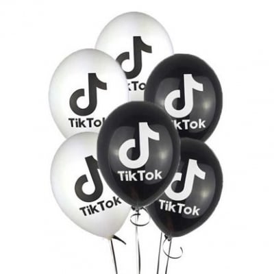 Балон с печат Tik Tok Тик Ток 26 см, 1 брой - цвят по избор