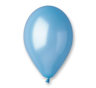 Син балон светлосин металик 26 см GM90/35