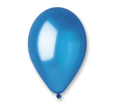 Балон син металик 26 см GM90/36