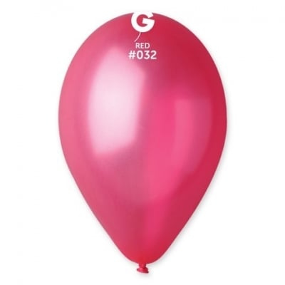 Балон червен металик 26 см GM90/32