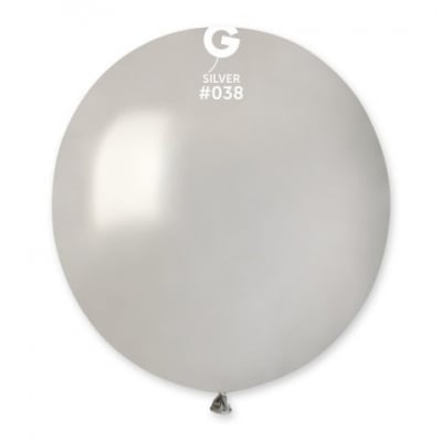 Кръгъл балон сребро металик 48 см GM150/38