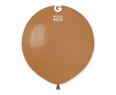 Млечно кафяв кръгъл балон латекс 48 см Мока MOCHA G150/76