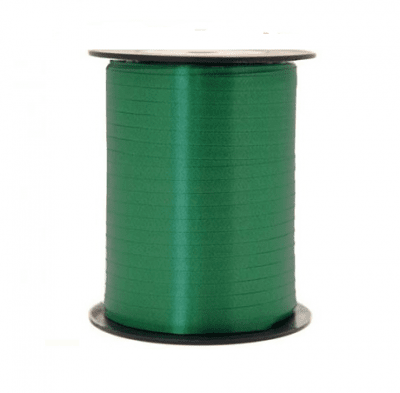 Лента панделка за връзване на балони зелен металик 5 мм/457 м