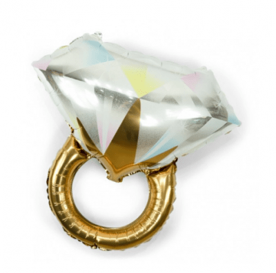 Фолиев балон Годежен пръстен с диамант, 60 см