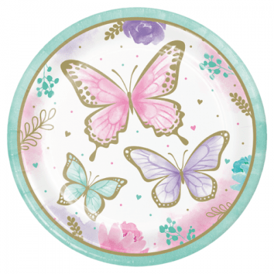 Големи чинийки с пеперуди Butterfly Shimmer, 8 броя