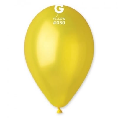 Балон жълт металик GM90/30, 26 см