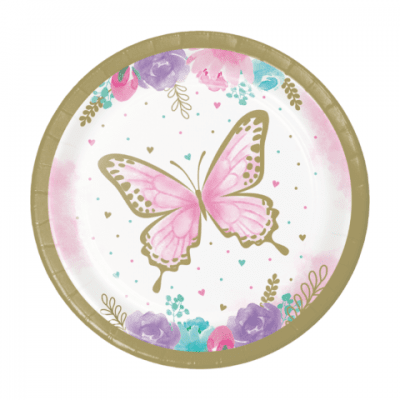 Малки чинийки с пеперуда Butterfly Shimmer, 8 броя