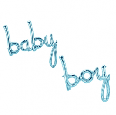 Надпис от балони за бебешко парти Baby Boy - бебе момче