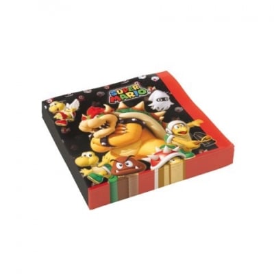 Парти салфетки Супер Марио Super Mario - 20бр, 33 x 33см