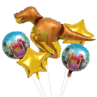 Комплект балони динозаври, динозавърско парти, динозавър Velociraptor, 5 броя