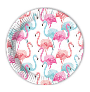 Фламинго Парти Чинии 23 см, 8 броя FSC