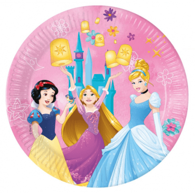 Картонени чинии Принцеси Live Your Story 23 см, 8 броя