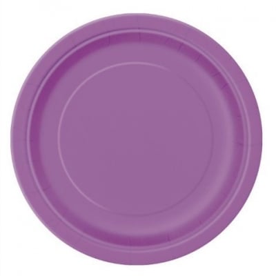 Картонени чинийки волетово лилави 17.8 см, 8 броя