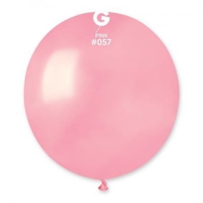 Кръгъл балон светлорозов латекс G150/57 48 см, пакет 50 броя