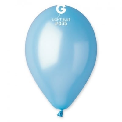 Син балон светлосин металик 30 см GM110/35