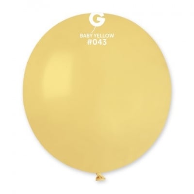 Кръгъл балон бебешко жълто/светла горчица 48 см G150/43