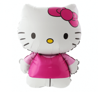 Балон Хелоу Кити Hello Kitty фигура с розова панделка, 80 см