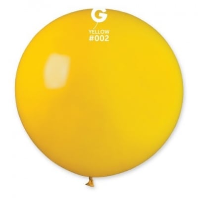 Голям кръгъл жълт светложълт балон 80 см G220/02