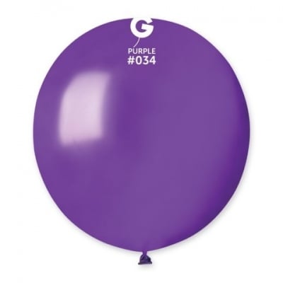 Кръгъл балон лилав металик 48 см GM150/34